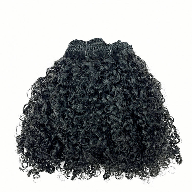 100% Virgin Human Hair Curly Bundles close-up