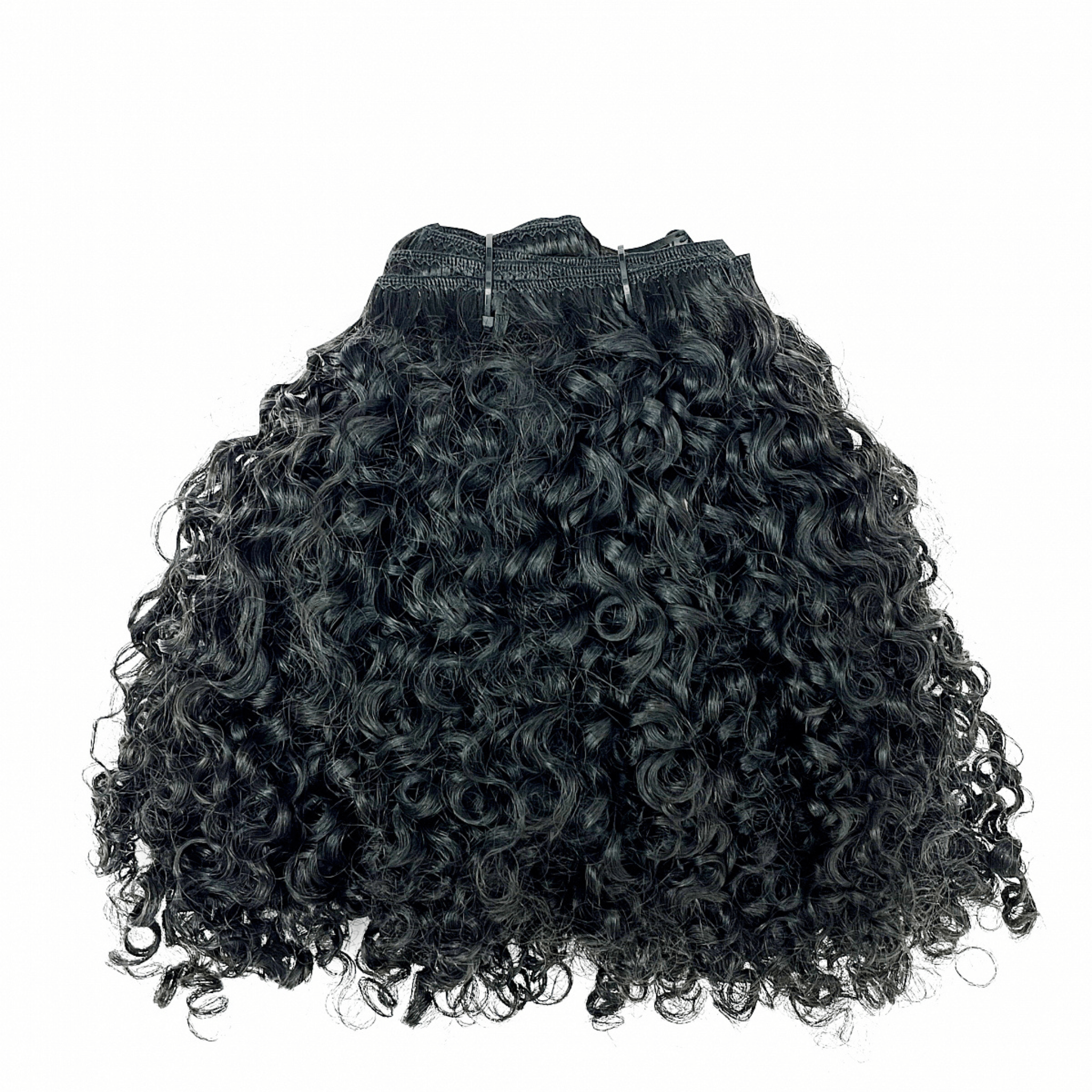 100% Virgin Human Hair Curly Bundles close-up