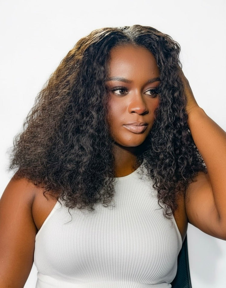 Curly Invisible U - Part Wig - coilycuehair