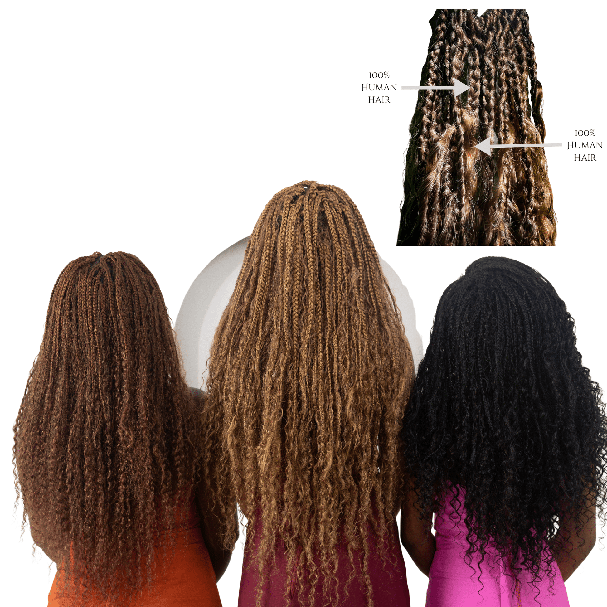 100% Human Hair Pre - looped Boho Braids - coilycuehair