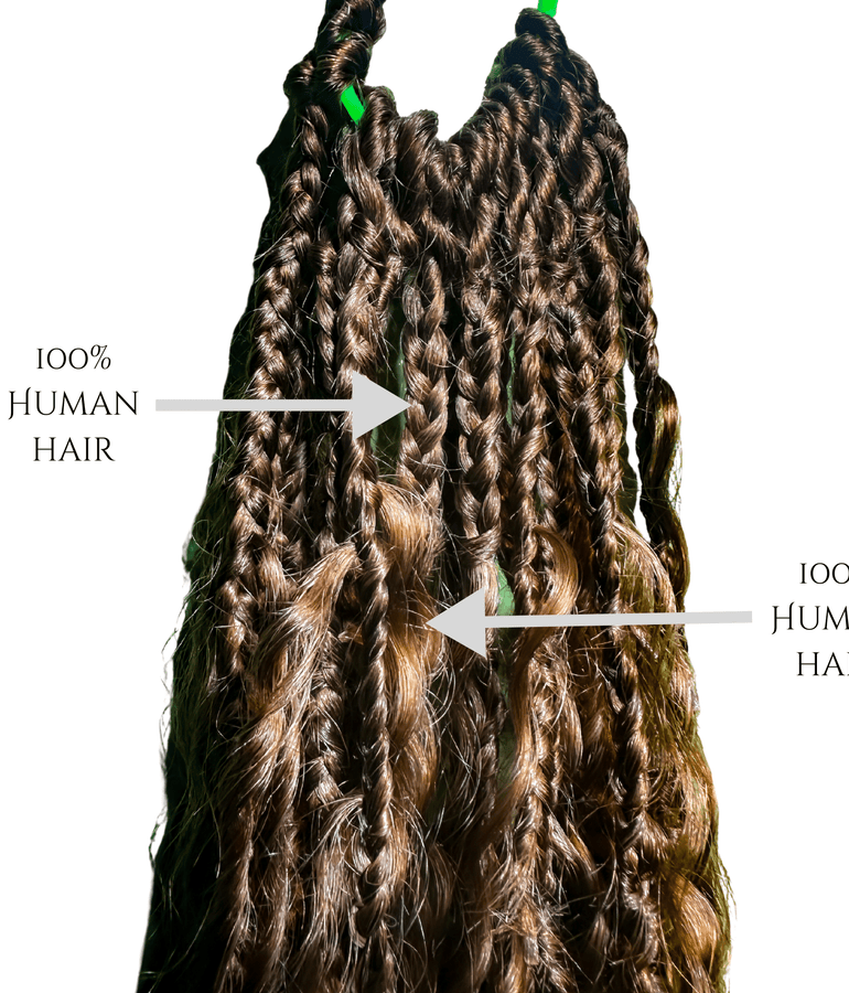 100% Human Hair Pre - looped Boho Braids - coilycuehair