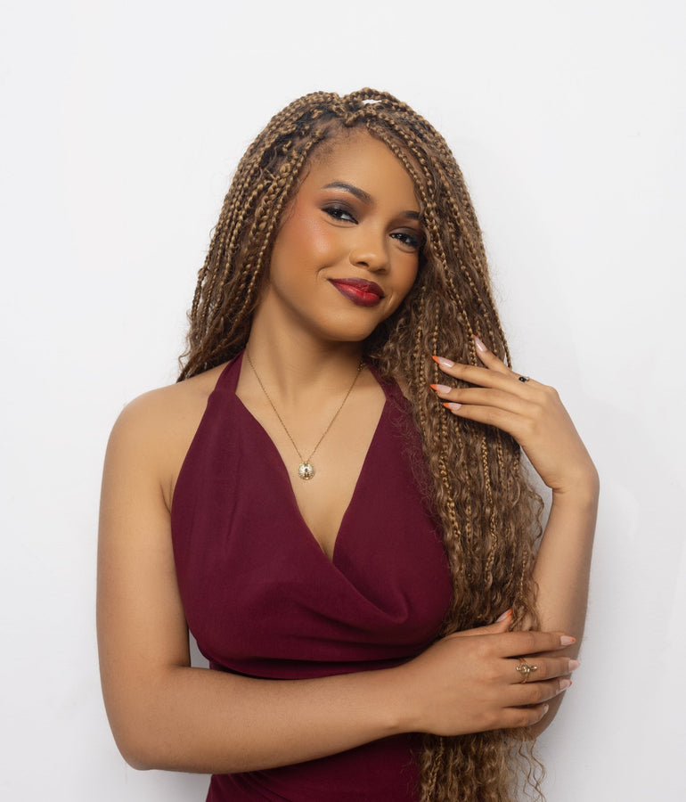 100% Human Hair Pre - looped Boho Braids - coilycuehair