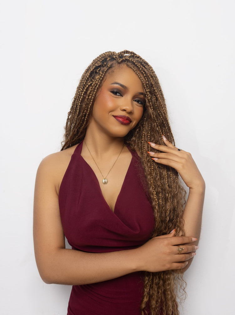 100% Human Hair Pre - looped Boho Braids - coilycuehair