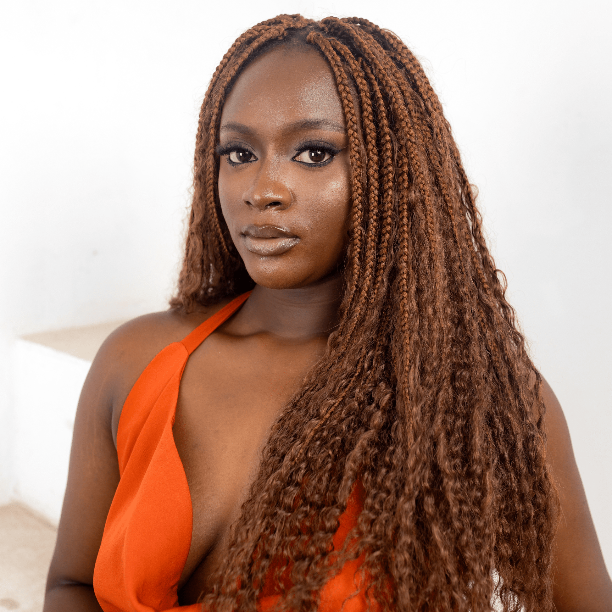 100% Human Hair Pre - looped Boho Braids - coilycuehair