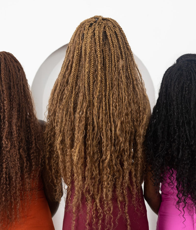 100% Human Hair Pre - looped Boho Braids - coilycuehair