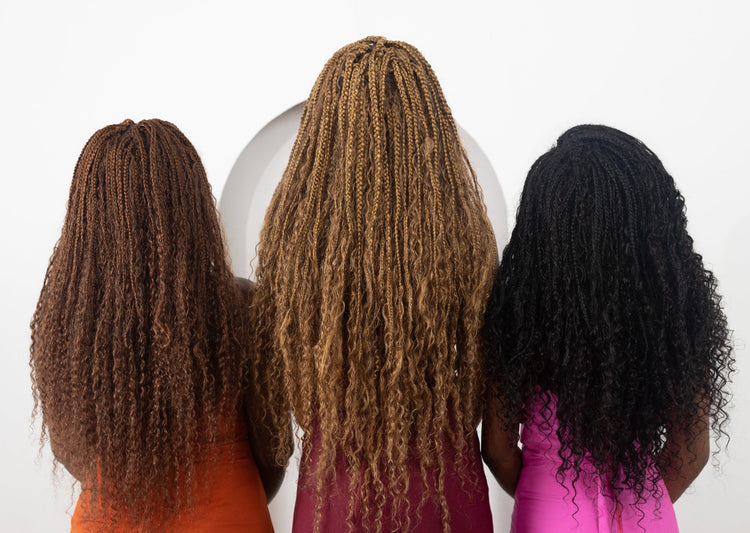 100% Human Hair Pre - looped Boho Braids - coilycuehair