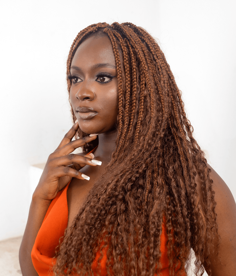 100% Human Hair Pre - looped Boho Braids - coilycuehair