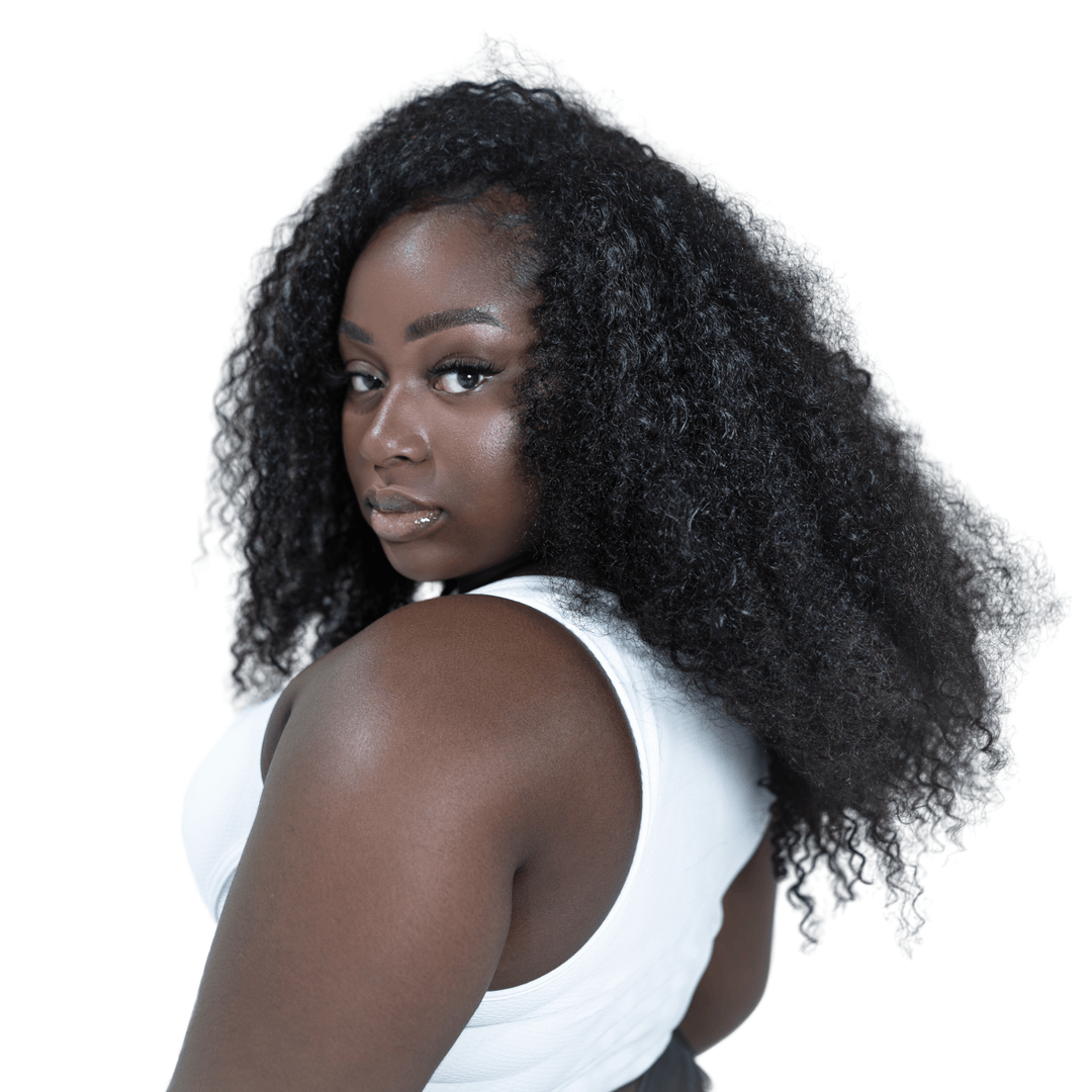 Human Hair Crochet Extensions - 4B/4C Texture - coilycuehair