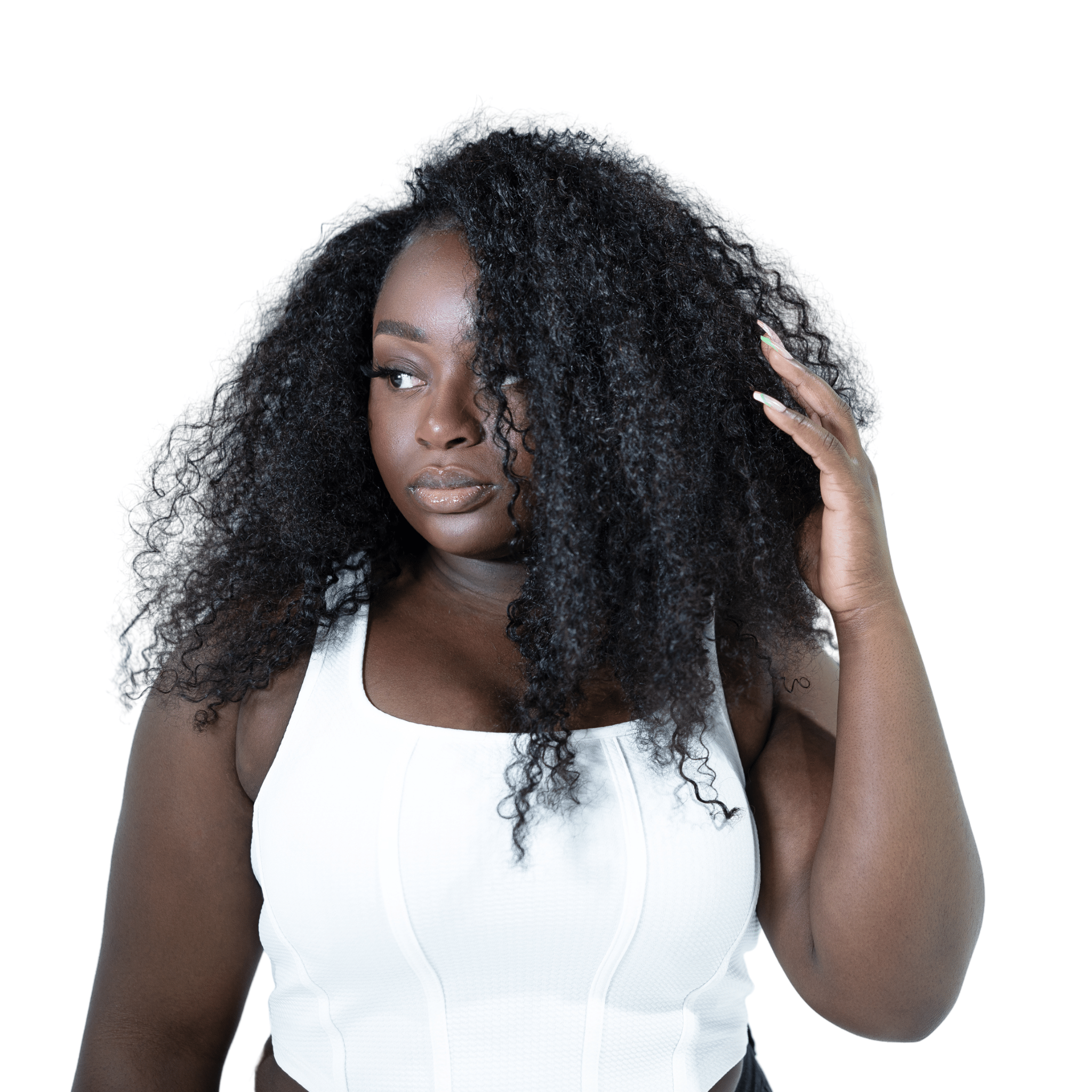 Human Hair Crochet Extensions - 4B/4C Texture - coilycuehair