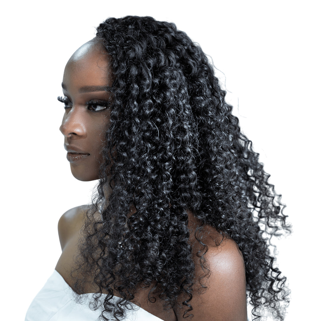 Kinky Curly Human Hair Crochet + Clip In Extensions - coilycuehair