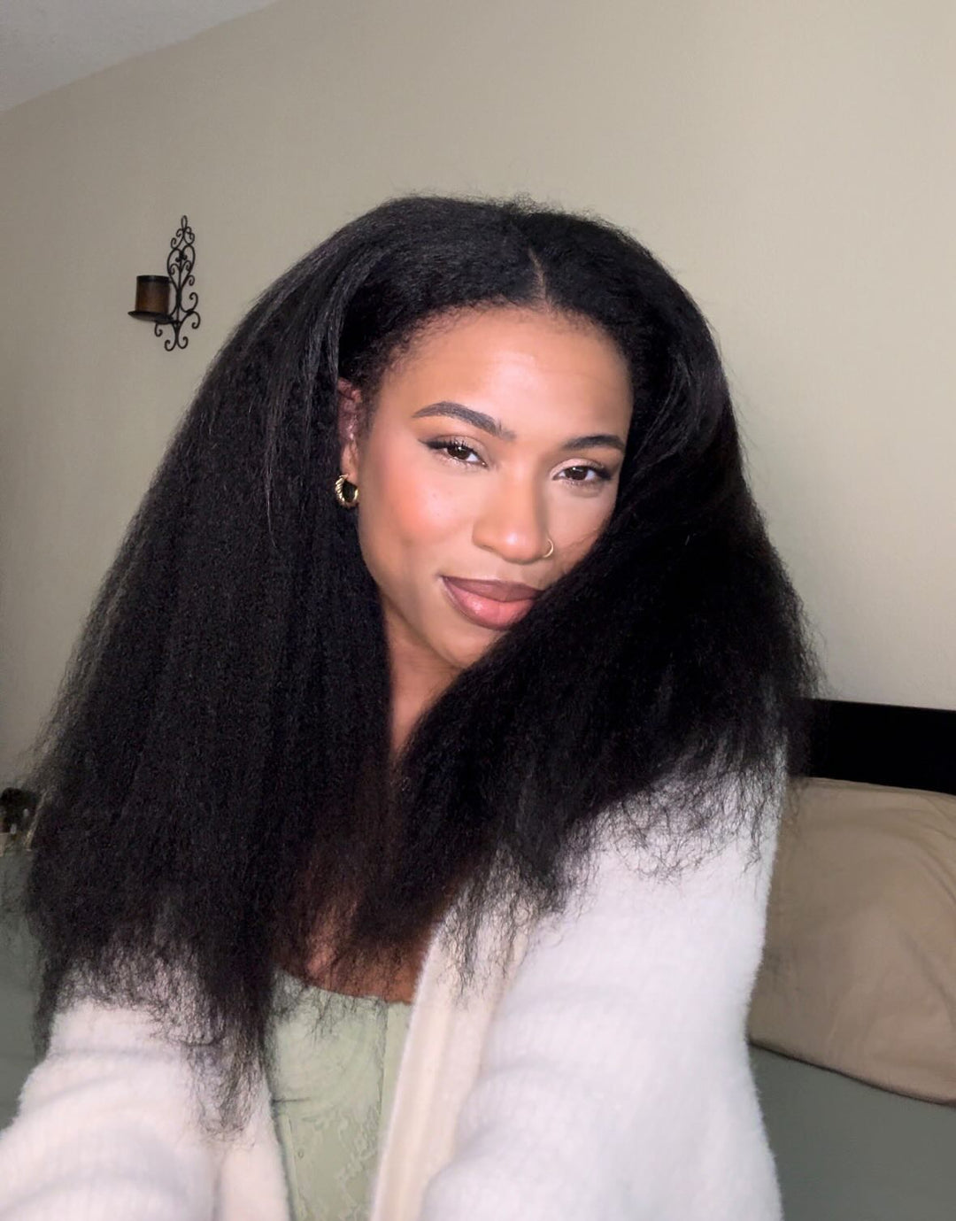 Kinky Straight Human Hair Clip In Extensions - coilycuehair