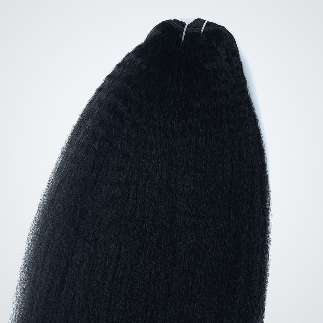 Kinky Straight Human Hair Clip In Extensions - coilycuehair