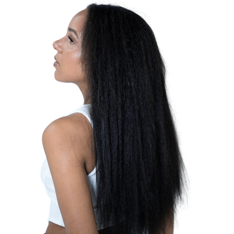 Kinky Straight Human Hair Crochet + Clip In Extensions - coilycuehair