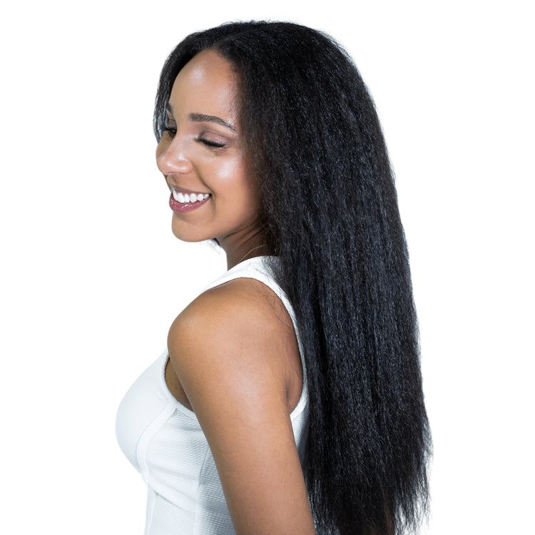 Kinky Straight Human Hair Crochet + Clip In Extensions - coilycuehair