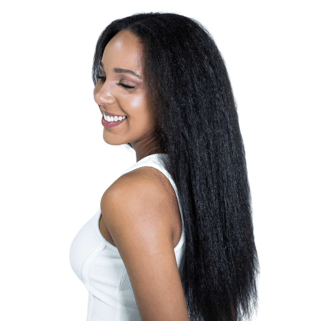 Kinky Straight Human Hair Crochet + Clip In Extensions - coilycuehair