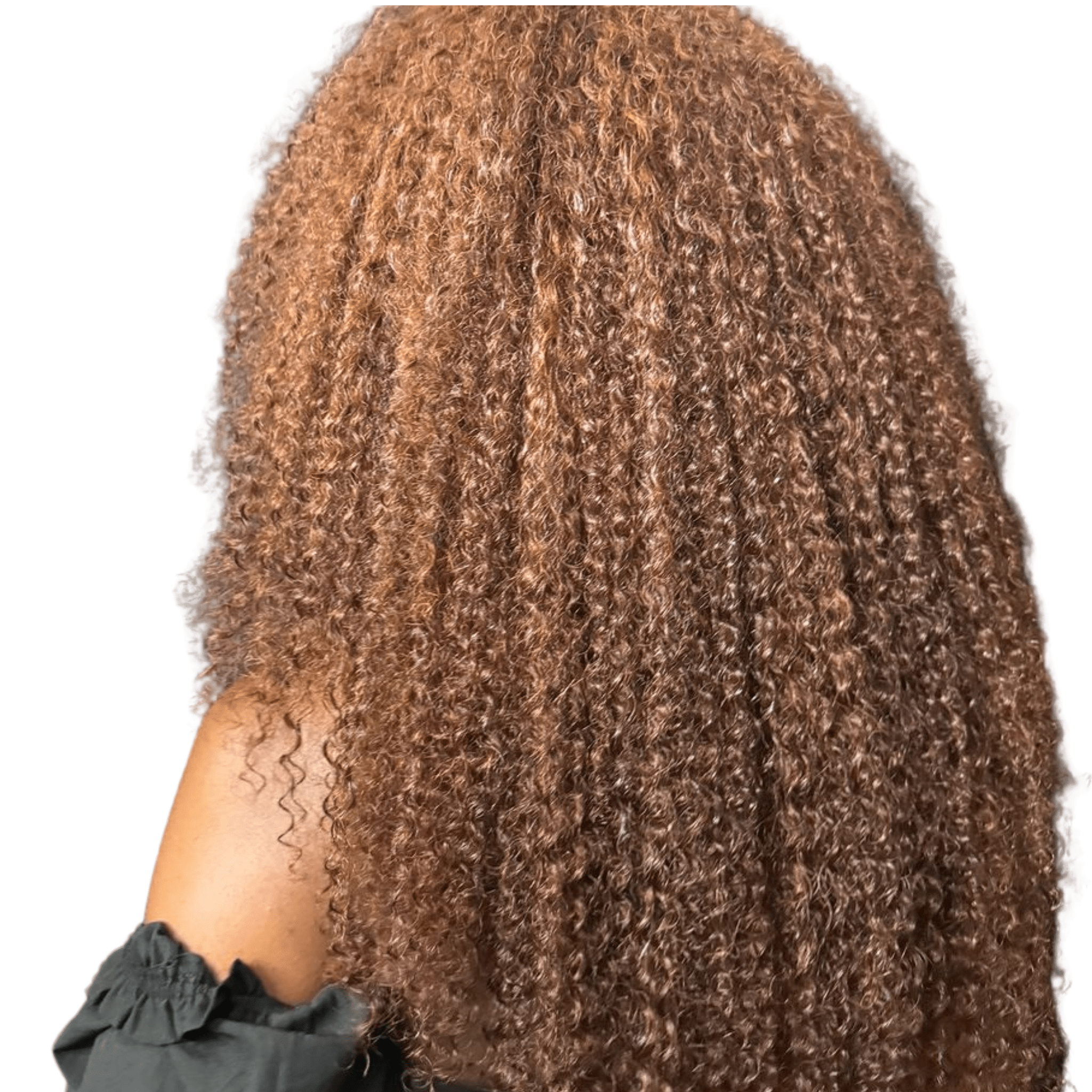 100% Virgin Human Hair Kinky Coily Wefted Bundles for 4A–4C hair brown 