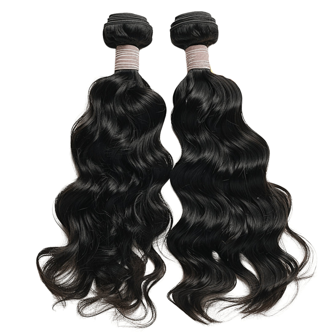 Natural Wave Human Hair Wefted Bundles - coilycuehair