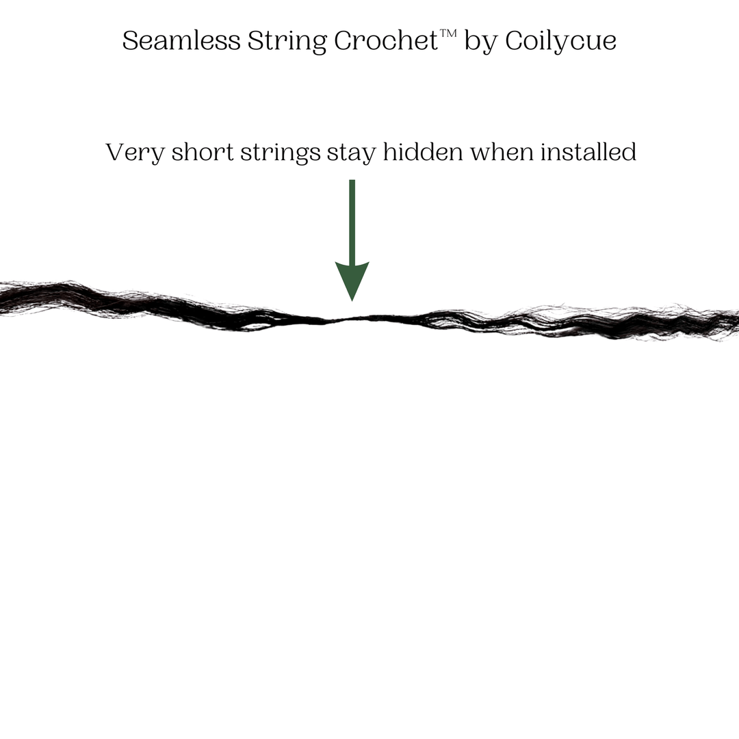 Seamless String Kinky Straight Human Hair Crochet Extensions - coilycuehair