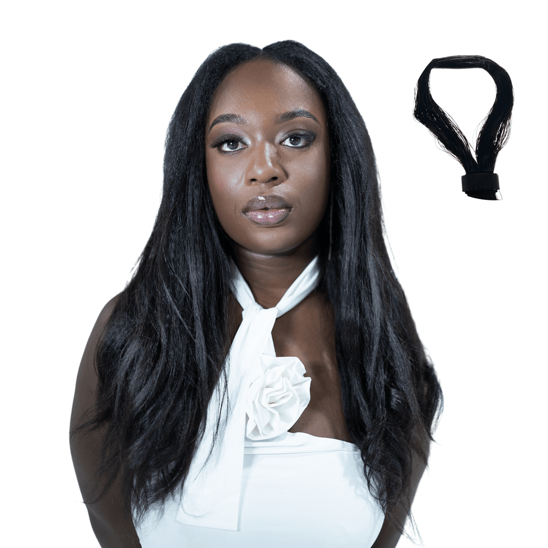 Yaki Straight Human Hair Crochet Extensions - coilycuehair
